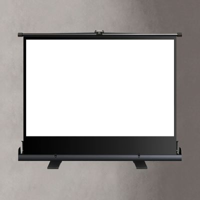 ZEELYDE Projector Screen,Manual Pull Up Portable Projector Screen Wrinkle-Free Indoor Outdoor Movie Screen 4:3/16:9 HD Floor Rising Screen, for Home Backyard Theater Office
