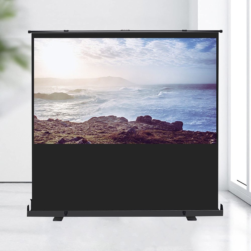 ZEELYDE Projector Screen,4:3/16:9/16:10 HD Desktop Portable Manual Pull-up Foldable Mobile Projection Screen, for Indoor and Outdoor Movies, Conference