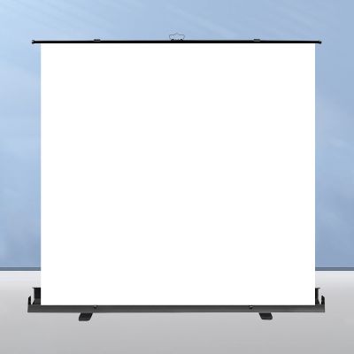 ZEELYDE Projector Screen,4:3/16:9 Full HD Mobile Free-Standing Manual Pull-up Portable Projection Screen, for Indoor and Outdoor Movies