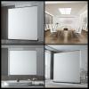 ZEELYDE Projector Screen,4:3/16:9 Full HD Mobile Free-Standing Manual Pull-up Portable Projection Screen, for Indoor and Outdoor Movies view 2