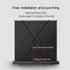 ZEELYDE Projector Screen,4:3/16:9 Full HD Mobile Free-Standing Manual Pull-up Portable Projection Screen, for Indoor and Outdoor Movies view 3