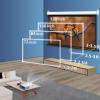 ZEELYDE Projector Screen,Portable Foldable Reel Projectors, for Home Movie Theater, Slide/Video Showing - 4:3/16:9 view 4