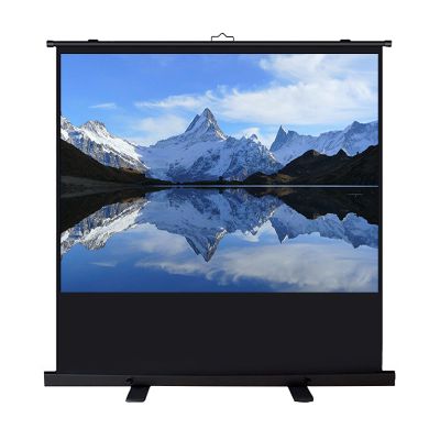 ZEELYDE Projector Screen,Portable Freestanding Floor Pull-up 4:3/16:9/16:10 HD Desktop Foldable Projection Screen, 178 Wide Angle, for Indoor, Outdoor