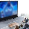 ZEELYDE Projector Screen,Portable Freestanding Floor Pull-up 4:3/16:9/16:10 HD Desktop Foldable Projection Screen, 178 Wide Angle, for Indoor, Outdoor view 3