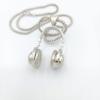Over-ear Headphones [SILVER] Plated Necklace Music Ear Buds Speakers Radio Loudspeaker view 3