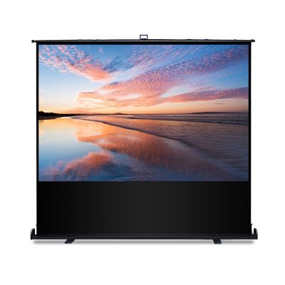 ZEELYDE Projector Screen,4:3/16:9/16:10 HD Mobile Portable Floor-Standing Projection Screen, Adjustable Screen Height, for Home Theater, Indoor, Presentation, Conference