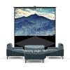 ZEELYDE Projector Screen,4:3/16:9/16:10 HD Mobile Portable Floor-Standing Projection Screen, Adjustable Screen Height, for Home Theater, Indoor, Presentation, Conference view 2