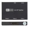 8K@60Hz/4K@144Hz 1x3 DP1.4 Triple Splitter Switcher,8K DisplayPort Splitter 1 in 3 Out, Support MST, SST, HDR, for iOS, Windows, Andriod, 1x3 DisplayPort Splitter 8K 30Hz 4K 144Hz Triple MST SST view 3