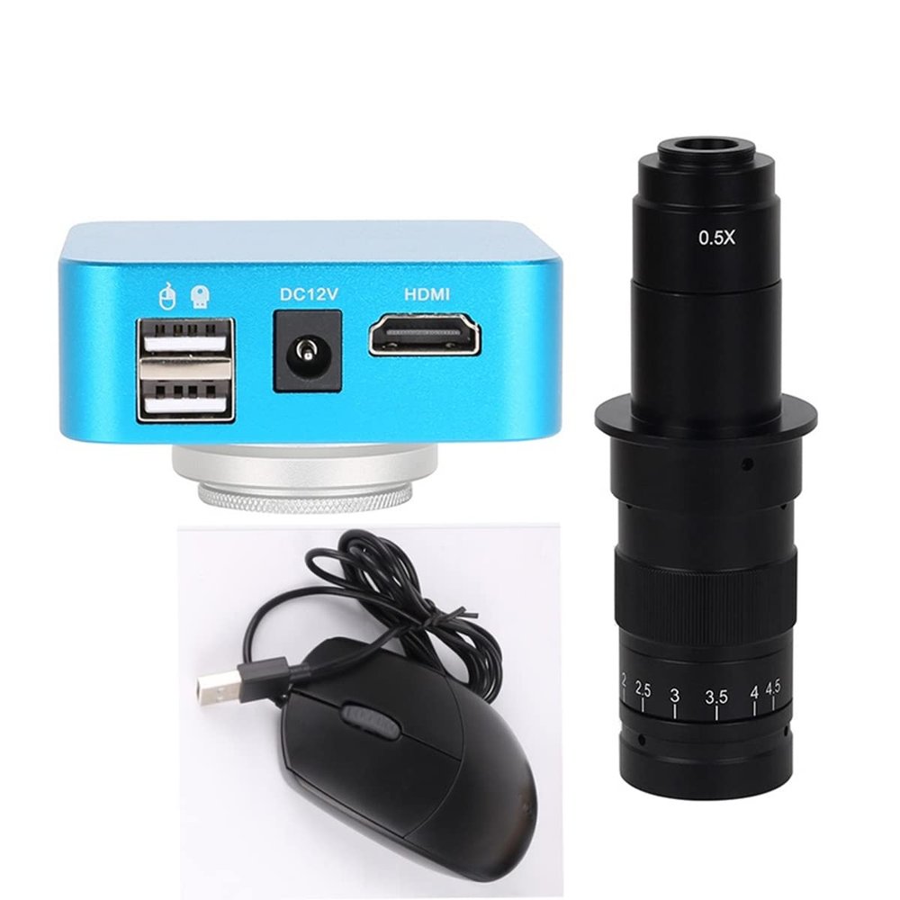 RADHAX Microscope Kit Lndustrial Video Microscope Camera 48MP/38MP/13MP HDMI USB for Digital Microscope Lens Adapters (Color : H2607 with 180X Len)