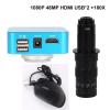 RADHAX Microscope Kit Lndustrial Video Microscope Camera 48MP/38MP/13MP HDMI USB for Digital Microscope Lens Adapters (Color : H2607 with 180X Len) view 2