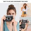 HIYQIN Mini Evo Protective Case - Case and Album Bundle Compatible with Fujifilm Instax Mini Evo Instant Camera - Instax Evo Case with Shoulder Strap - Black+Black view 4