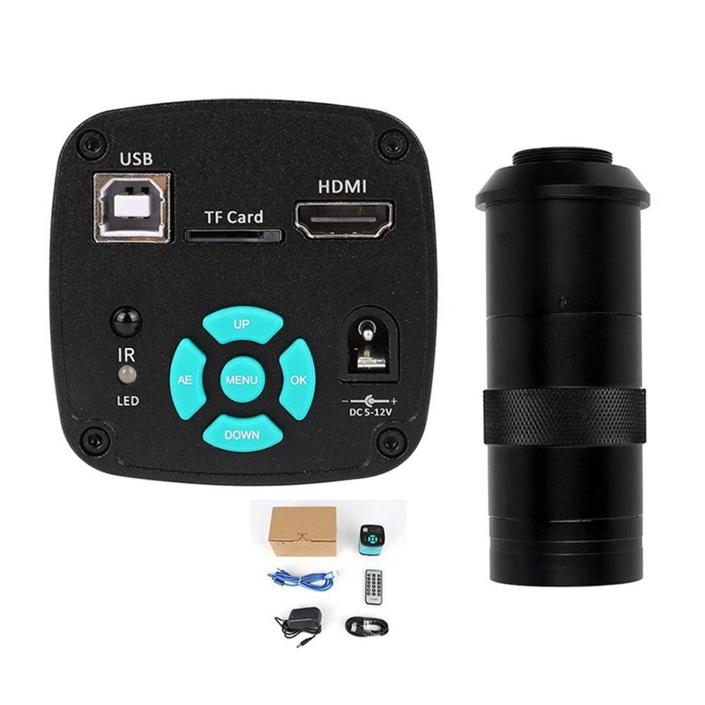 RADHAX Microscope Kit Lndustrial Video Microscope Camera 48MP/38MP/13MP HDMI USB for Digital Microscope Lens Adapters (Color : H1605B with 130X Len)