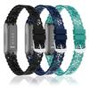 Nigaee 3 Pack Lace Silicone Bands Compatible with Fitbit Inspire 3/Inspire 2/Inspire HR/Inspire,Slim Bands Soft Sport Straps Adjustable Replacement Wristbands for Women view 2