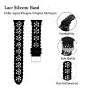 Nigaee 3 Pack Lace Silicone Bands Compatible with Fitbit Inspire 3/Inspire 2/Inspire HR/Inspire,Slim Bands Soft Sport Straps Adjustable Replacement Wristbands for Women view 3