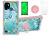 jioeuinly Sky Elite C63 Case Compatible with Sky Devices Elite C63 Phone Case Cover [with Tempered Glass Screen Protector][Hard PC + Soft Silicone][Ring Support] [Gold Glitter+Luminous] JSF-YHD view 1