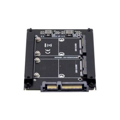 NFHK Dual MSATA Mini-SATA SSD Card JOBD Raid0 Span Bridge to 2.5inch SATA Combo HDD Disk Drive Enclosure