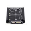 NFHK Dual MSATA Mini-SATA SSD Card JOBD Raid0 Span Bridge to 2.5inch SATA Combo HDD Disk Drive Enclosure view 1