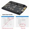 NFHK Dual MSATA Mini-SATA SSD Card JOBD Raid0 Span Bridge to 2.5inch SATA Combo HDD Disk Drive Enclosure view 3