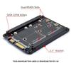 NFHK Dual MSATA Mini-SATA SSD Card JOBD Raid0 Span Bridge to 2.5inch SATA Combo HDD Disk Drive Enclosure view 4