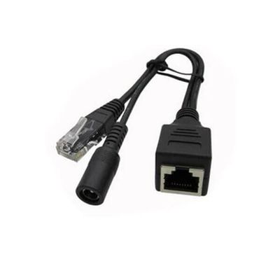 keisnoaja Ethernet Network Cable RJ45 Transmitter POE Socket to DC and RJ45 Connector Adapter Plug Cable 20CM