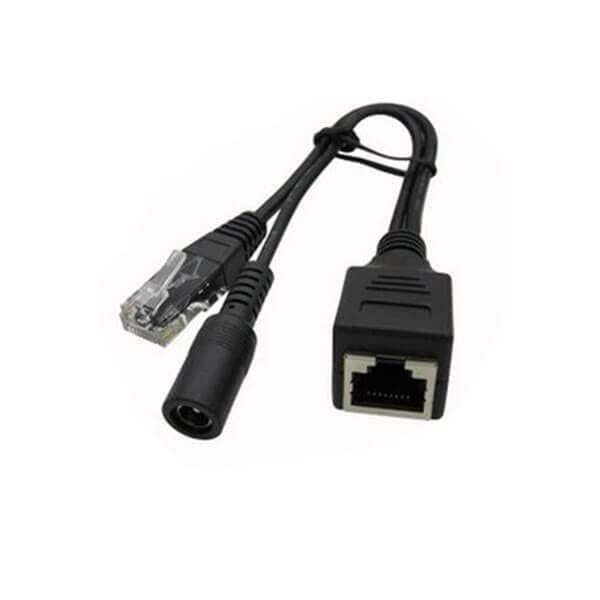 keisnoaja Ethernet Network Cable RJ45 Transmitter POE Socket to DC and RJ45 Connector Adapter Plug Cable 20CM