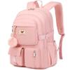 LXYGD Laptop Backpack 15.6 Inch Kids Elementary Middle High School Bag College Backpacks Anti Theft Travel Back Pack Large Bookbags for Teens Girls Women Students (Pink) view 1