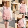 LXYGD Laptop Backpack 15.6 Inch Kids Elementary Middle High School Bag College Backpacks Anti Theft Travel Back Pack Large Bookbags for Teens Girls Women Students (Pink) view 2