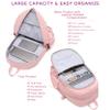 LXYGD Laptop Backpack 15.6 Inch Kids Elementary Middle High School Bag College Backpacks Anti Theft Travel Back Pack Large Bookbags for Teens Girls Women Students (Pink) view 3