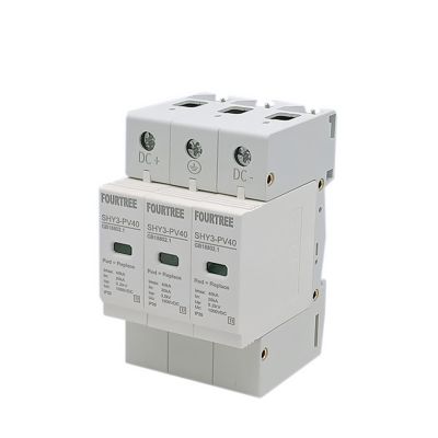 AHAFEI 1PCS Solar Surge Protector DC SPD 3P 500V 600V 800V 1000V Outdoor Power Arrester 10-20/20-40/30-60KA (Size : DC 500V, Color : 30-60KA)