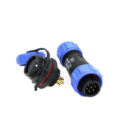 ZBLZGP IP67 Waterproof WEIPU SP13 7 pin Male and Female Electrical Cable Connector Threaded Mating IP68 Rating for Outdoor Garden Tool