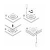 cyclingcolors Rotating Swivel Plate Galvanized Steel Turntable TV Table bar Chair Stool view 3