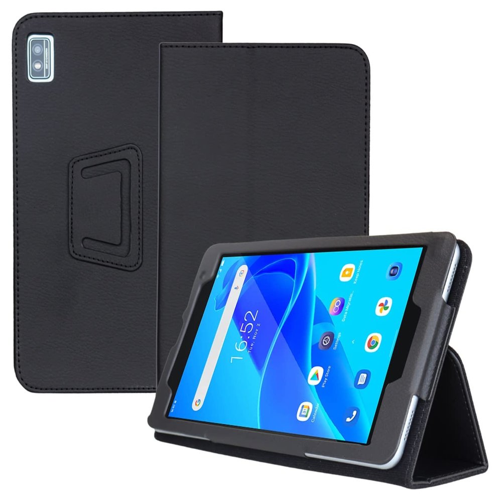 AKNICI Case for Blackview Tab 6 Tablet 8 inch, Premium PU Leather Folio Folding Stand Protective Tablet Case Cover with Magnet Hand Strap for Blackview Tab 6 Tablet 8 inch (Black)