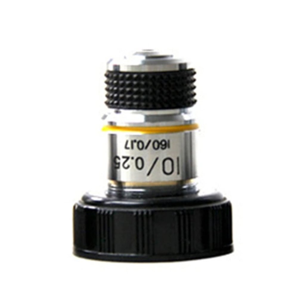 RADHAX Microscope Kit 4X 10X 40X 100X Microscope Objective Lens Achromatic Objective Microscope Parts Microscope Lens Adapters (Color : 10X)