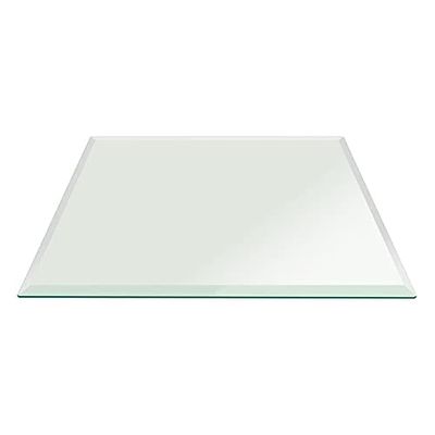 Custom Cut Glass 1/4" Thick - Clear Tempered Glass Cut to Size - Rectangle Replacement for Table Tops, Shelves, Windows with Bevel Edge