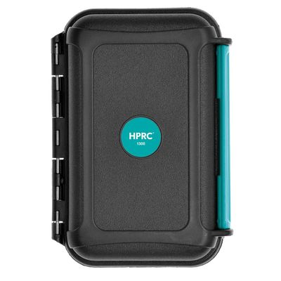 HPRC 1300CUB Resin Hard Case with Cubed Foam, Black with Blue Handle