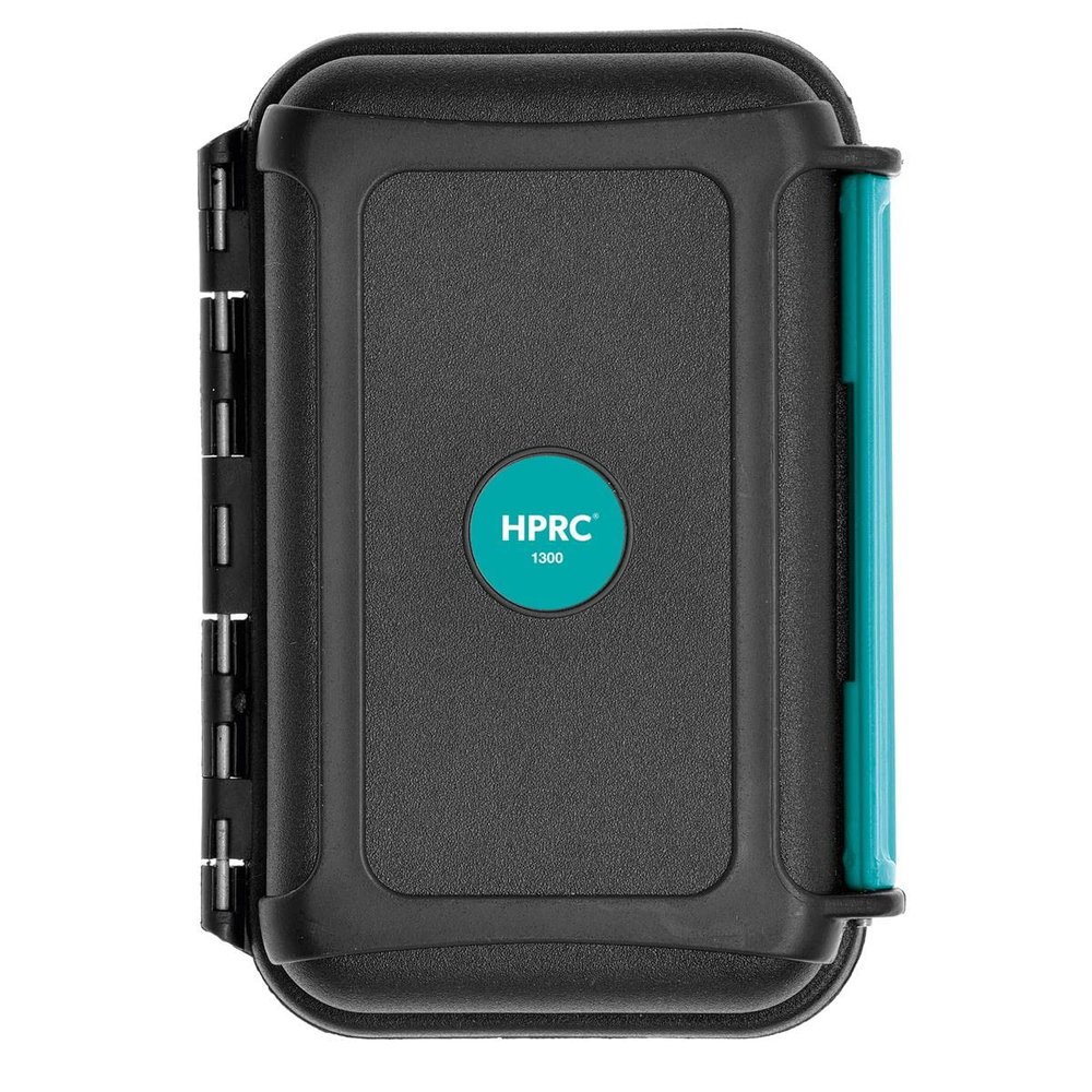 HPRC 1300CUB Resin Hard Case with Cubed Foam, Black with Blue Handle
