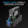 SABRENT USB C Docking Station for M.2 PCIe/NVMe and SATA 2.5/3.5 Inch SSD & HDD with Offline Cloning (DS-UNHC) view 2
