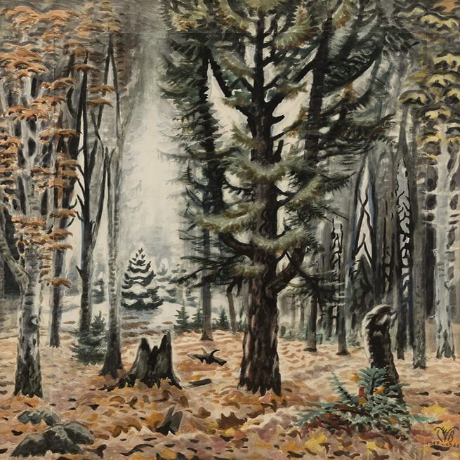 Charles Burchfield : Hemlock in November : 1947 : Archival Quality Art Print