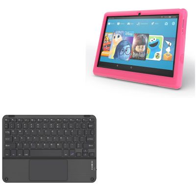 BoxWave Keyboard Compatible with Paxodo Android 10 Tablet PC PXD10069 (10 in) - SlimKeys Bluetooth Keyboard with Trackpad, Portable Slim TouchPad - Jet Black