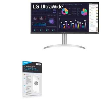 BoxWave Screen Protector Compatible with LG 34 Monitor (34WQ650) - ClearTouch Crystal (2-Pack), HD Film Skin - Shields from Scratches