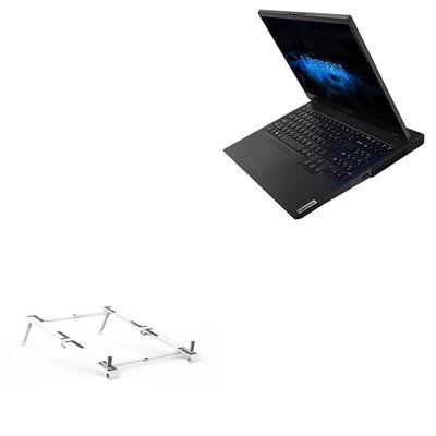 BoxWave Stand and Mount Compatible with Lenovo Legion 5i (17 in - 82JM) - Pocket Aluminum Stand 3-in-1, Portable Multi Angle Viewing Riser - Metallic Silver