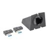 InstallBay IBR113 Universal Dual USB-C Flush Mount Charger with Data Transfer and Water-Resistant Cover-Black view 2