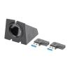 InstallBay IBR113 Universal Dual USB-C Flush Mount Charger with Data Transfer and Water-Resistant Cover-Black view 3
