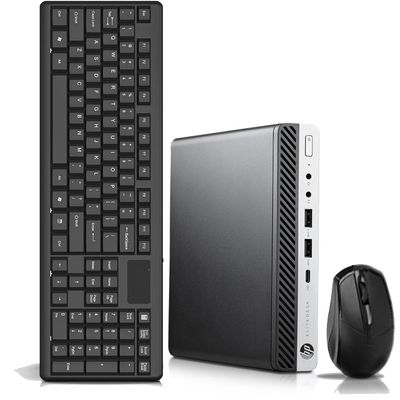 HP Micro PC EliteDesk 800 G4 Windows 11 Tiny Desktop,i7 Hexa-Core Mini Business Computers 32GB Ram 512GB NVMe M.2 SSD,WiFi,BT,HDMI,DP,USB-C,4K Support,Wireless K&M + TJJ Mouse PAD(Renewed)