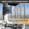 CondoMounts CLMTVT1064 DIY Column TV Mount for Large Pillars & Large TVs | Holds 120lbs | Fits 37-in. to 85-in. TVs | Fits Pillars 8-inches & Wider | No Drill | White Straps | TILT Only No Swivel view 2