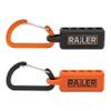 Railer Screwdriver Bit Holder Storage Organizer 5-Hole Black and Orange Bit Holder with Carabiner - 2 Pack view 3