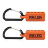 Railer Screwdriver Bit Holder Storage Organizer 5-Hole Orange Bit Holder with Carabiner - 2 Pack view 3