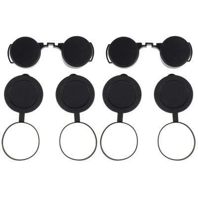 Lens Cap Telescope 6 pcs Accessories Monocular Replacement Flip- Objective Lens Rubber for Binoculars Cover Protector Black Open Cap Eyepiece Cover Binoculares