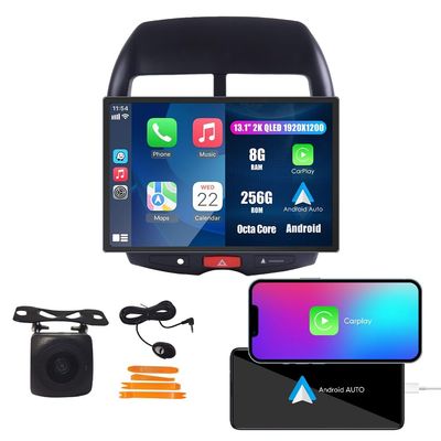 Kunfine CarPlay Android Auto Navigation Stereo GPS Radio Reverse Camera Display 13.1" QLED Touchscreen Headunit Tablet Pad Media Player for Mitsubishi ASX 2010-2019, if Applicable Octa Core 8G+256G