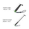 uxcell Portable Selfie Stick, 19 Inch Extension Adjustable Hand Grip Aluminum Alloy Monopod Pole Fit for Most Action Cameras, Green & Black view 3
